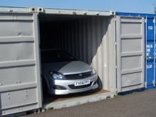 Car Stored in a Steel Container